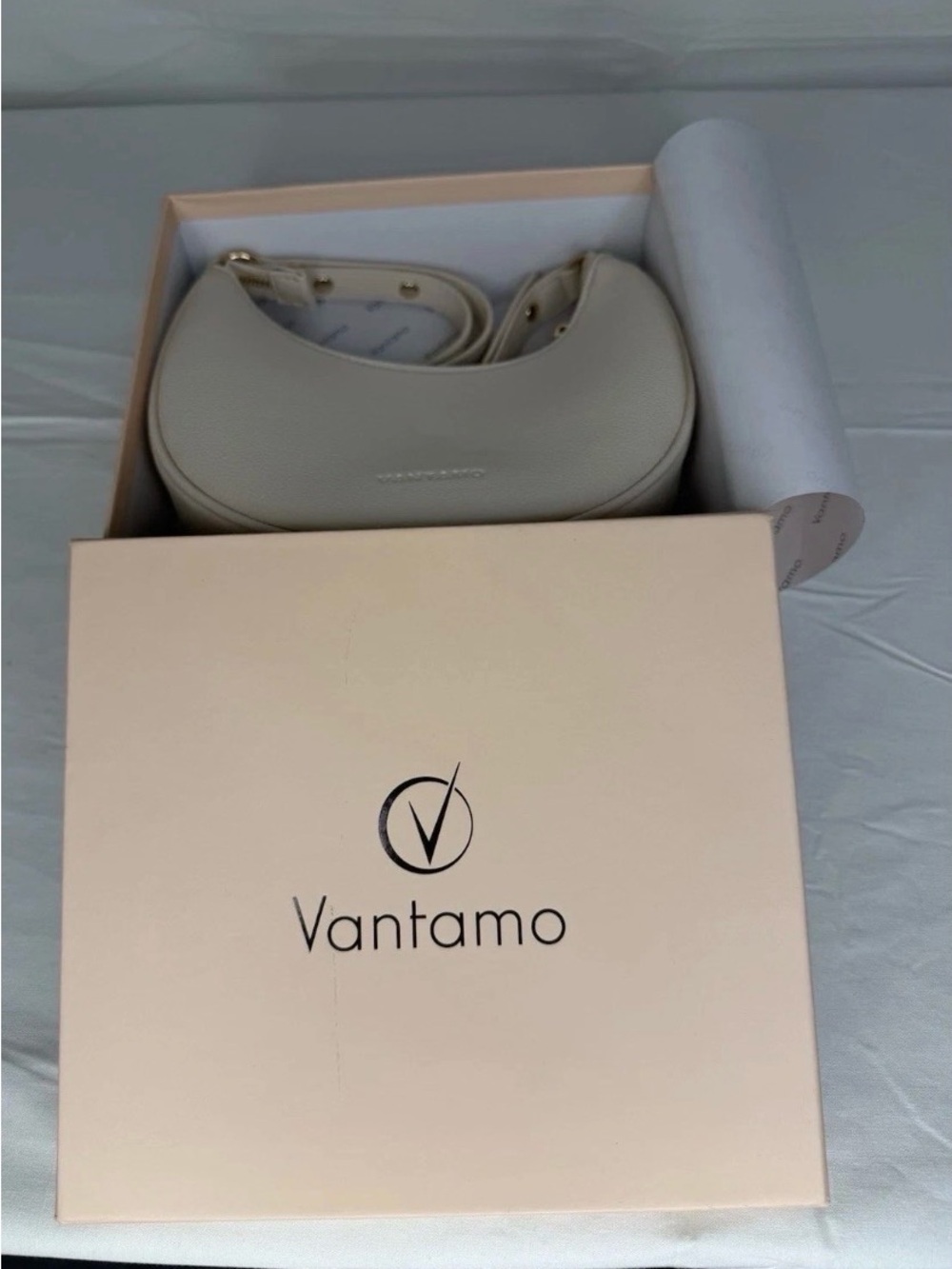 Cream Crescent Shoulder Bag